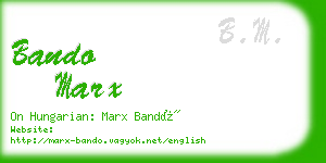 bando marx business card